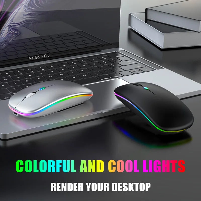 Unleash Your Gaming Potential with the OLOPKY Bluetooth 5.0 Wireless RGB Gaming Mouse - Rechargeable, 1600 DPI, and Perfect for PC, Laptop, and MacBook!