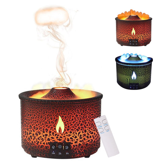 Flame Effect Aromatherapy Diffuser, Remote Control